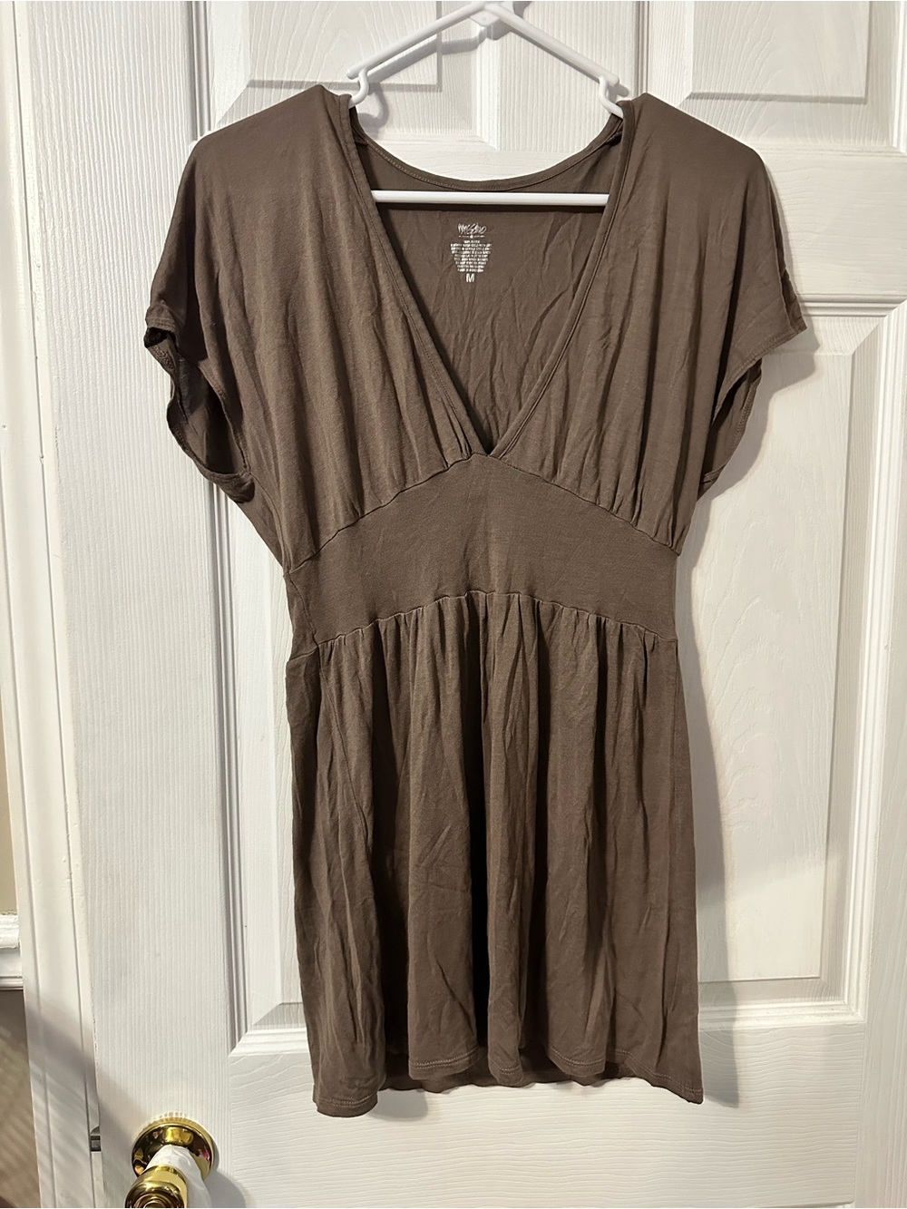 Mossimo Supply Co. Brown V-Neck Empire Waist Tunic